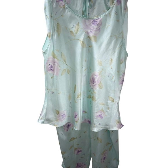 Amanda Stewart Intimates 2 piece Satin 100% Polyester Size Large Pajama Set - Picture 8 of 12